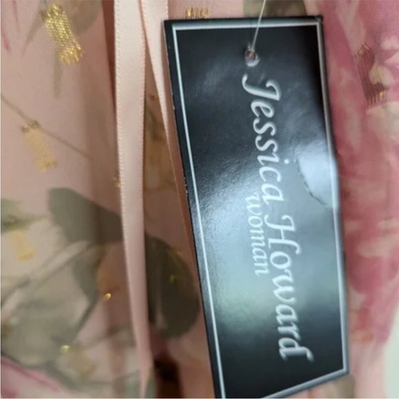 NWT size 14W Jessica Howard Women’s Style Midi Sleeveless chiffon floral dress - Picture 4 of 8